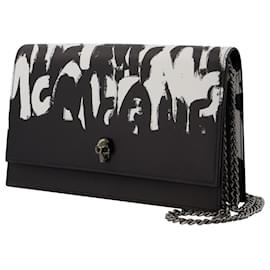 Alexander Mcqueen-Skull Medium Bag in Black and White Leather-Multiple colors