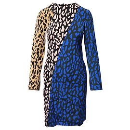 Vestido Diane Von Furstenberg Belmont Shift em seda multicolorida Outro Impressão em python
