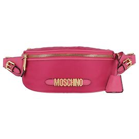 Moschino Nylon Logo Belt Bag Pink