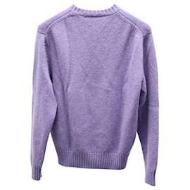 Michael Kors-Michael Kors Crewneck Sweater in Purple Wool-Purple
