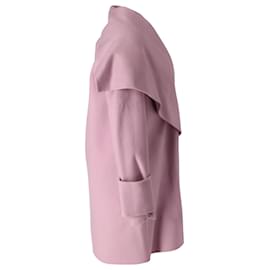 Vince-Vince Oversized Coat in Pink Wool-Pink