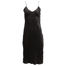 Nili Lotan Vestido sem manga de bolinhas em seda preta Outro