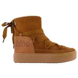 See by Chloé Charlee Boots in Brown Leather/Shearling Brown