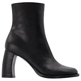 Ann Demeulemeester-Stivaletti Lisa in Pelle Nera-Nero