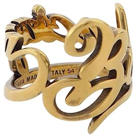 Balenciaga-Typo Ring in Gold-tone brass-Golden,Metallic