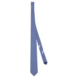 Salvatore Ferragamo-Cravate en soie à imprimé moineau-Bleu
