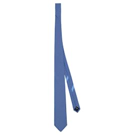 Salvatore Ferragamo-Cravate en soie à imprimé guitare-Bleu