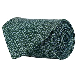 Salvatore Ferragamo-Gancini Print Silk Tie-Multiple colors