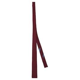 Salvatore Ferragamo-Salvatore Ferragamo Gancini Print Wool Tie-Red