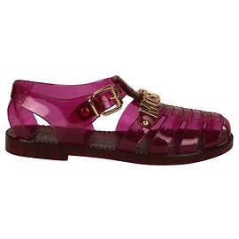 Sandali Moschino Jelly Charm Logo Porpora