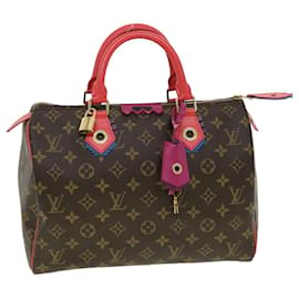 Louis Vuitton-LOUIS VUITTON Monogram Totem Speedy 30 Hand Bag M41666 LV Auth bs2099a-Monogram