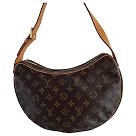 Louis Vuitton-Louis Vuitton Croissant MM sac à bandoulière monogramme sac à main-Marron