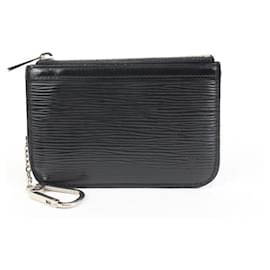 Louis Vuitton-Black Epi Leather Key Pouch NM Pochette Cles-Other