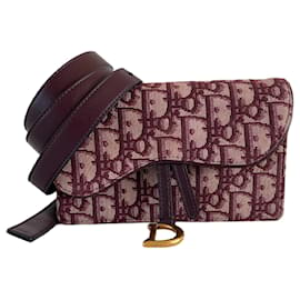 Dior-Dior sac ceinture selle fannypack sac banane rouge oblique-Rouge