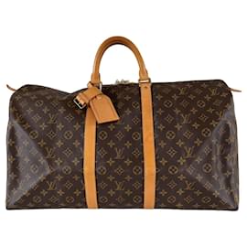 Louis Vuitton-Louis Vuitton Keepall 55 sac de voyage monogramme-Marron