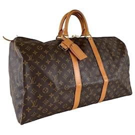 Louis Vuitton-Louis Vuitton Keepall 55 sac de voyage monogramme-Marron