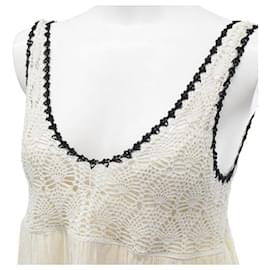 See by Chloé-SEE BY CHLOE One Piece Midi Length Sleeveless Willow x Crochet-Black,White