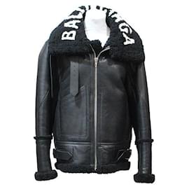 Balenciaga-Coats, Outerwear-Black,White