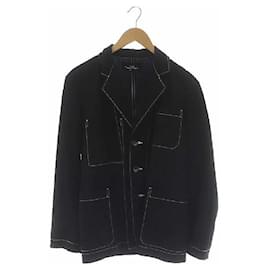 Comme Des Garcons-Trico Comme des Garçons tricot COMME des GARCONS  color stitch design jacket tailored thin 3b-Black,White