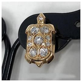 Cartier-Cartier Tortue pavé diamond earrings for one ear Turtle Motif-Golden