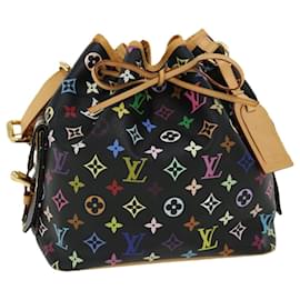 Louis Vuitton-LOUIS VUITTON Monogram Multicolor Petit Noe Shoulder Bag Black M42230 BS2092a-Black