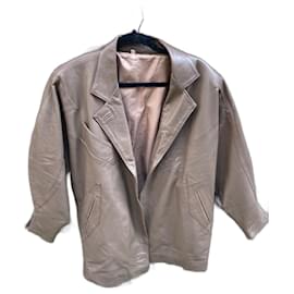 Blouson en cuir Yves saint Laurent vintage Marron