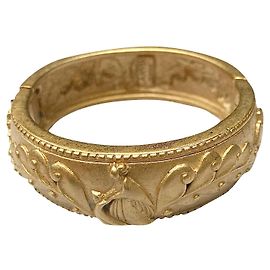 Pulseira de punho sublime em relevo Lanvin Gold hardware