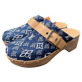 Erhabene neue Louis Vuitton Clogs in Box 37 Sammlung 1854 Weiß Blau