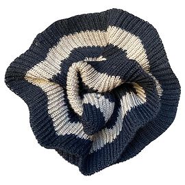 Superb virgin wool flower Sonia Rykiel Black Beige