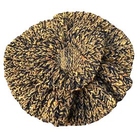 Sublime large flower brooch Sonia Rykiel wool and cashmere Multiple colors Yellow