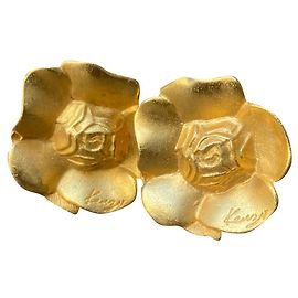 Orecchini a clip vintage Kenzo Gold hardware