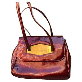 Mini sac Karl Lagerfeld vintage Bordeaux Bijouterie dorée