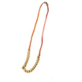 Miu Miu-Sublime long Miu Miu necklace-Light brown,Gold hardware