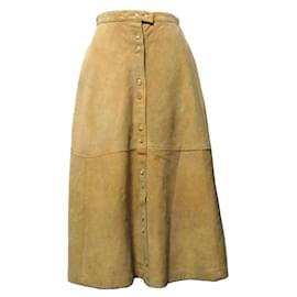 Y'S-Yohji Yamamoto Y's Suede Leather Skirt-Other