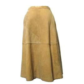 Y'S-Yohji Yamamoto Y's Suede Leather Skirt-Other