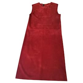 Marni-Marni Wildlederkleid-Rot