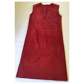Marni-Marni Suede Dress-Red