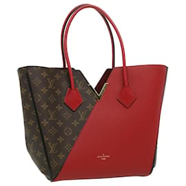 Louis Vuitton-LOUIS VUITTON Monogram Cerise Kimono MM Tote Bag Rouge M40459 Auth LV 31385A-Rouge