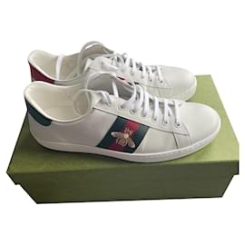 Gucci-Gucci sneakers Ace bee-White