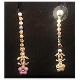 Chanel-Chanel dangly earrings-Golden