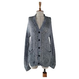 Roberto Collina Strickjacke aus Kaschmir Grau M Grau
