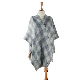 Poncho Woolrich en cachemire gris Gris
