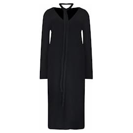 Chloé-Chloé FALL 2015 RTW runway wool cashmere dress Clare-Black