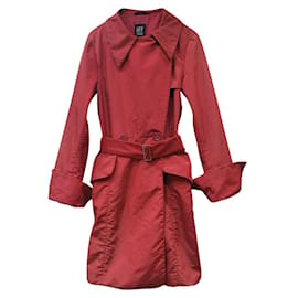 Gianfranco Ferre Vintage-GFF Ferré Trench impermeabile rosso-Rosso
