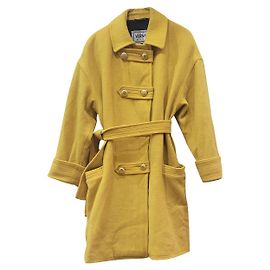 Versace deporte de la vendimia 90abrigo amarillo Amarillo