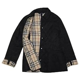 Burberry-Veste matelassée Burberry Diamond doublée de nova check-Noir