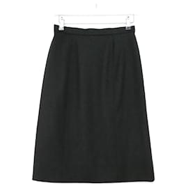 Chanel-CHANEL AW96 Grey wool skirt-Dark grey