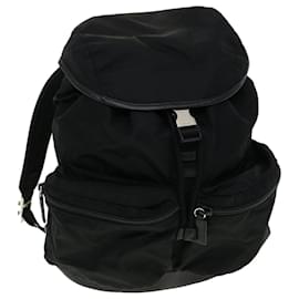 Prada-PRADA Backpack Nylon Leather Black Auth ar7464-Black