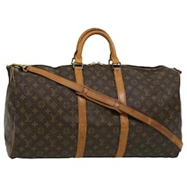 Louis Vuitton-Louis Vuitton Monograma Keepall Bandouliere55 Boston Bag M41414 LV Auth pt4627-Outro