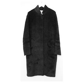 Forte Forte Forte_Forte Black Alpaca & Wool Coat Black